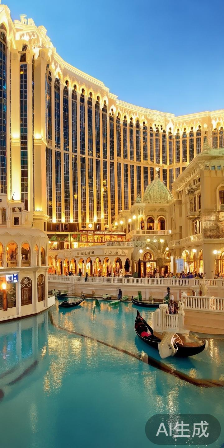 威尼斯人度假村：作为澳门的旗舰酒店，威尼斯人度假村